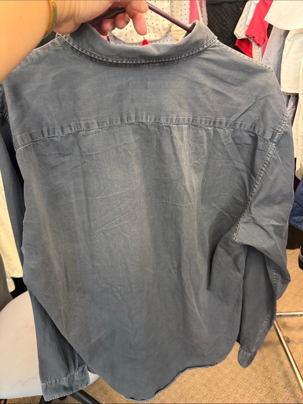 SOLD SOLD SOLD
Uniqlo Men's Casual Button-Down Shirt — Charcoal Gray - Picture 5 of 7